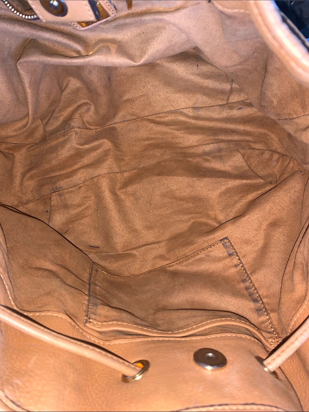 MCM Cognac Visetos Drawstring Bucket Crossbody bag with Authenticity card - Picture 10 of 13